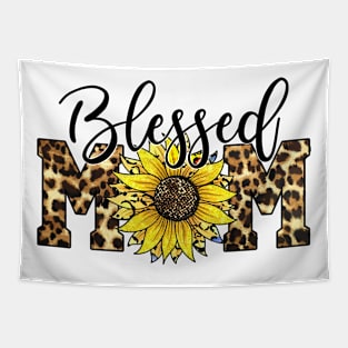 Blessed Mom Leopard   Blessed Mom Sunflower Tapestry