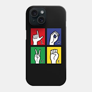 Love Hand Sign - Square Colorful Phone Case