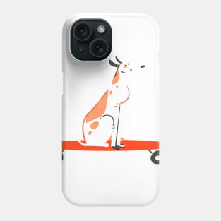 DOG RIDING SCKET BOARD Phone Case