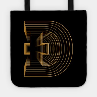 Dogecoin crypto gold modern typography art gift Tote