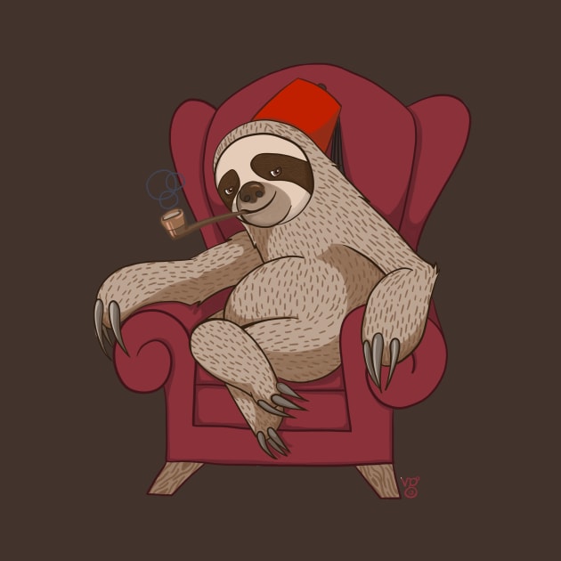 Sophisticated Sloth by cartoonowl