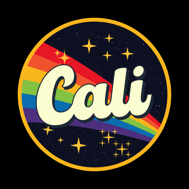 Cali // Rainbow In Space Vintage Style by LMW Art