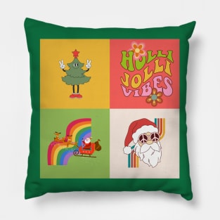 Retro Christmas Vibe Pillow