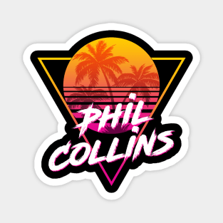 Phil Collins - Proud Name Retro 80s Sunset Aesthetic Design Magnet