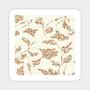 floral pattern on cream no 2 Magnet