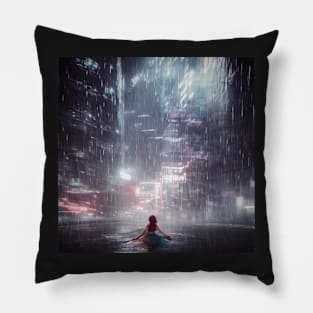 A Little mermaid in the city Pillow