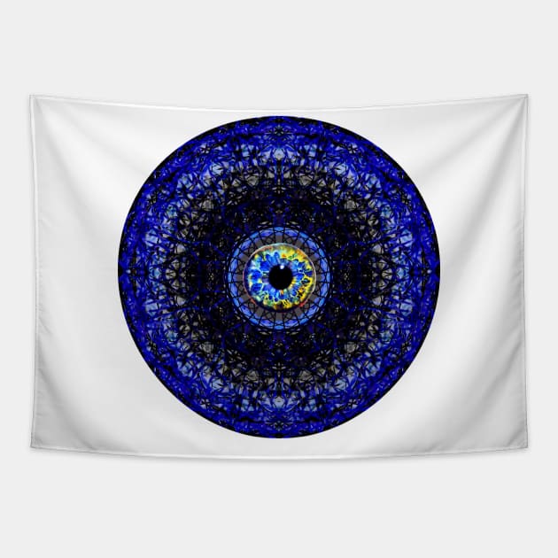 Blue Eye Tapestry by crunchysqueak