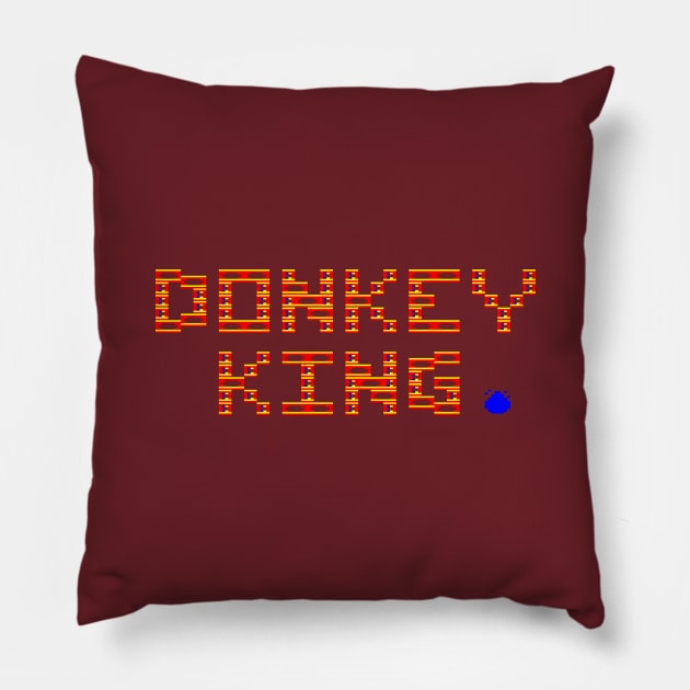 Donkey King - Logo Pillow by RetroTrader