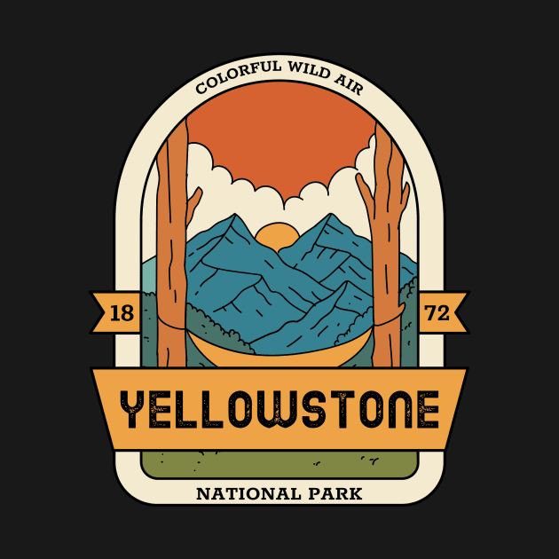 Yellowstone National Park Vintage Travel by Insert Place Here