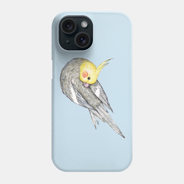 Preening cockatiel Phone Case by Bwiselizzy