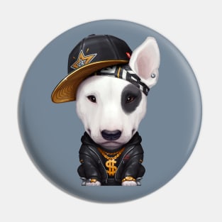 English Bull Terrier Hip-Hop Super Star Pin