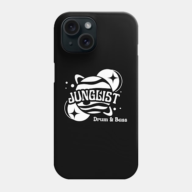 JUNGLIST  - Y2K Logo (White) Phone Case by DISCOTHREADZ 