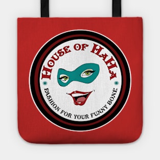 House Of HaHa Fashion for Your Funny Bone Smiling Mask Logo Tote