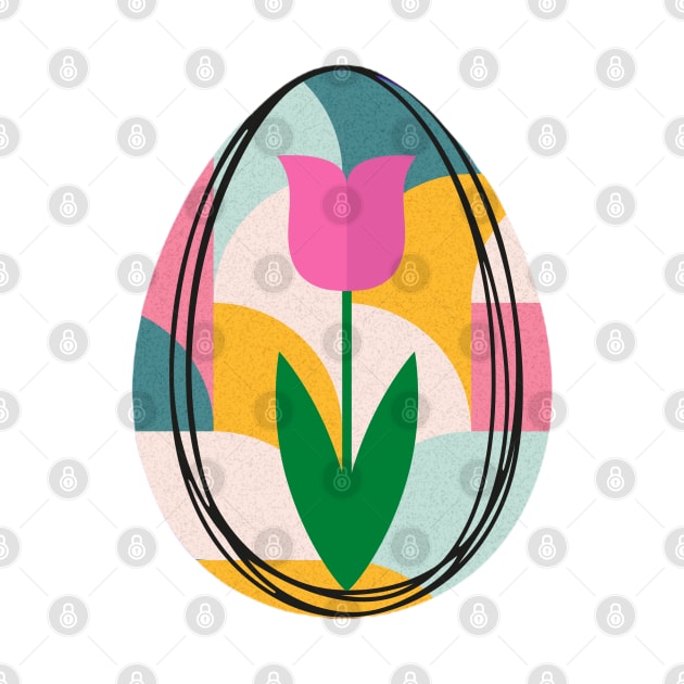 Colorful Egg and Tulip Flower by GoodyL