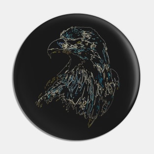 eagle, colored eagle Pin