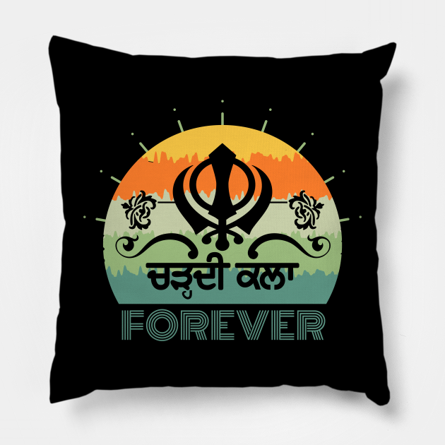 Punjabi Chardi Kala Always Cheerful Punjabi Pillow Teepublic