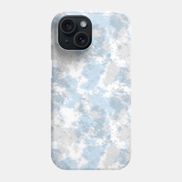 Soft Blue and Gray Tie-Dye Phone Case by Carolina Díaz