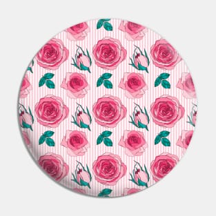 Beautiful and Colorful Pink Roses Pattern Pin