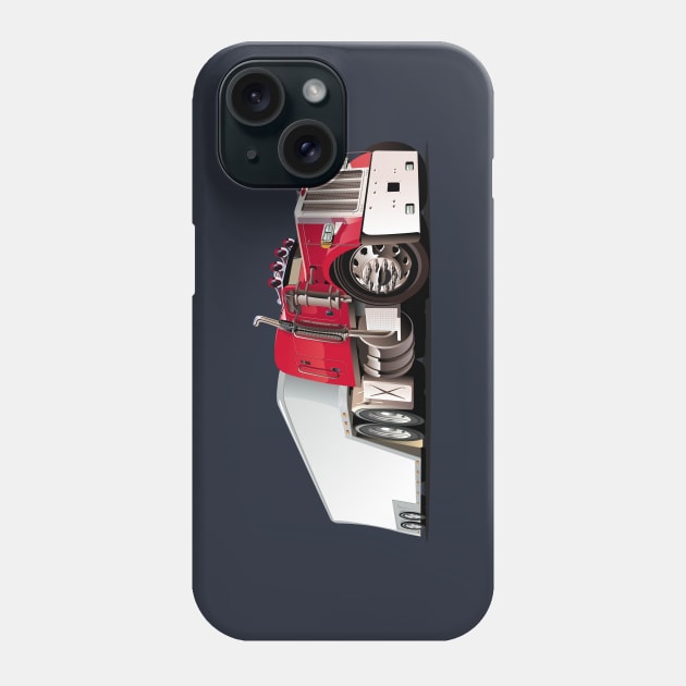 Cartoon truck Phone Case by Mechanik