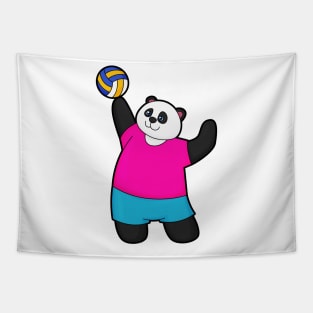 Panda as Volleyball player with Volleyball Tapestry