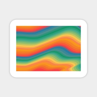 Retro colors and curves Magnet
