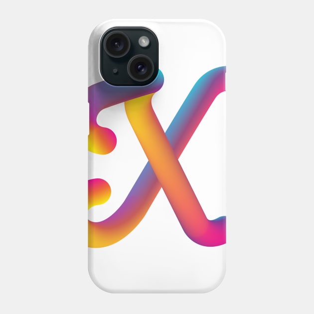 Curly X Phone Case by MplusC