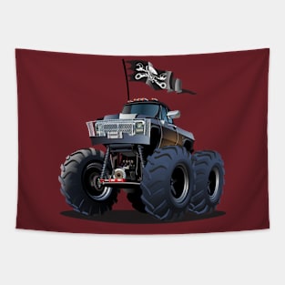 Cartoon monster truck Tapestry