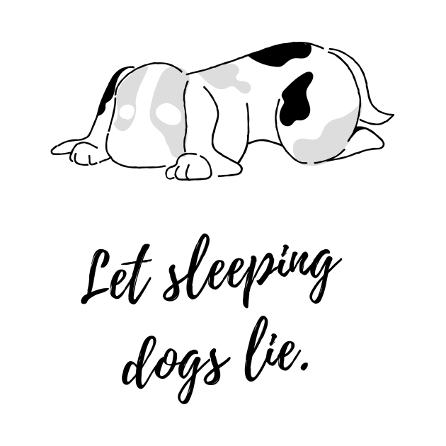 Dog lover. Let sleeping dogs lie by Amusing Aart.