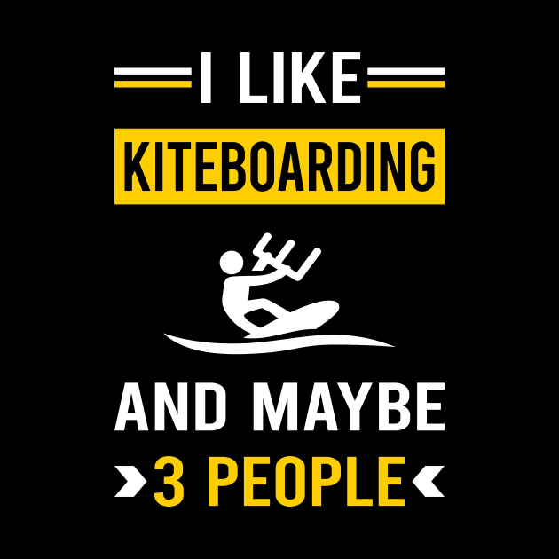 3 People Kiteboarding Kiteboard Kiteboarder by Good Day