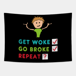 Get Woke Go Broke Tapestry