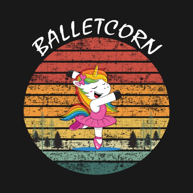 Retro Balletcorn Ballerina Ballet Dance Lover Unicorn Girl by unicorn shirt