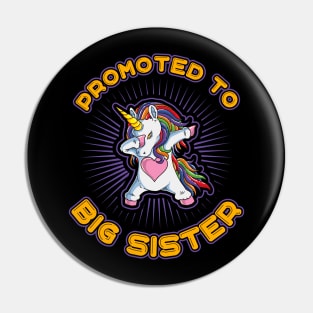 Promoted to Big Sister Unicorn Pin