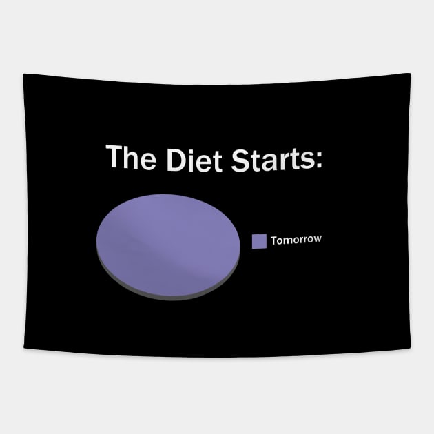 The Diet Starts Tomorrow Tapestry by YiannisTees