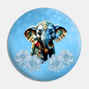 Cute little elephant with fairy Pin