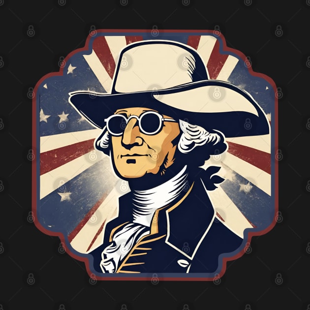 George Washington with sunglasses by Ilustradamus