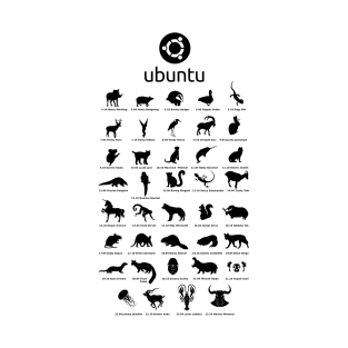 ubuntu releases pets 2023 black edition T-Shirt