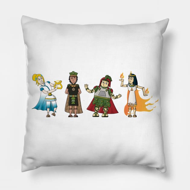 Warriors of the sun Pillow by AsKartongs