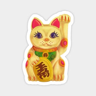 Lucky Cat Maneki Neko Graphic Tee T Shirt christmas Magnet