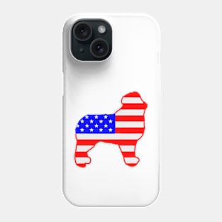 miniature american shepherd flg silhouette Phone Case