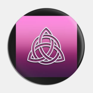 Wicca symbol and gradient pinks Pin