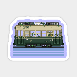 Pixelart Abandoned tram Magnet