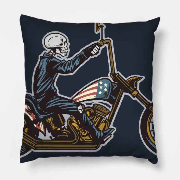 American motorcycle Pillow by Shapwac12