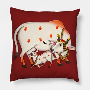 Pichwai folk art cow Pillow