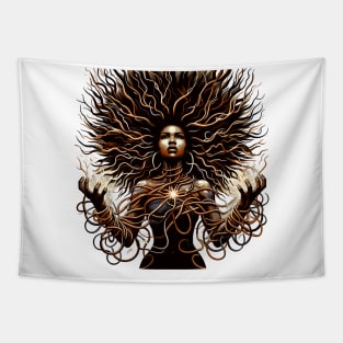 Afrocentric Woman Roots Tapestry