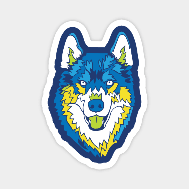 A Cool Husky Magnet by polliadesign