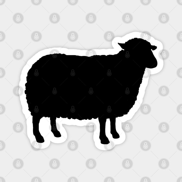 Black Sheep Silhouette Magnet by Coffee Squirrel