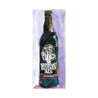 STONE ARROGANT BASTARD Beer Art Print from Original Watercolor - California Beer Art - Bar Room - Cave Beer T-Shirt