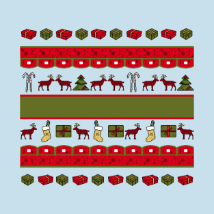Pixel Perfect Christmas: Festive Pattern Joy No 2 T-Shirt
