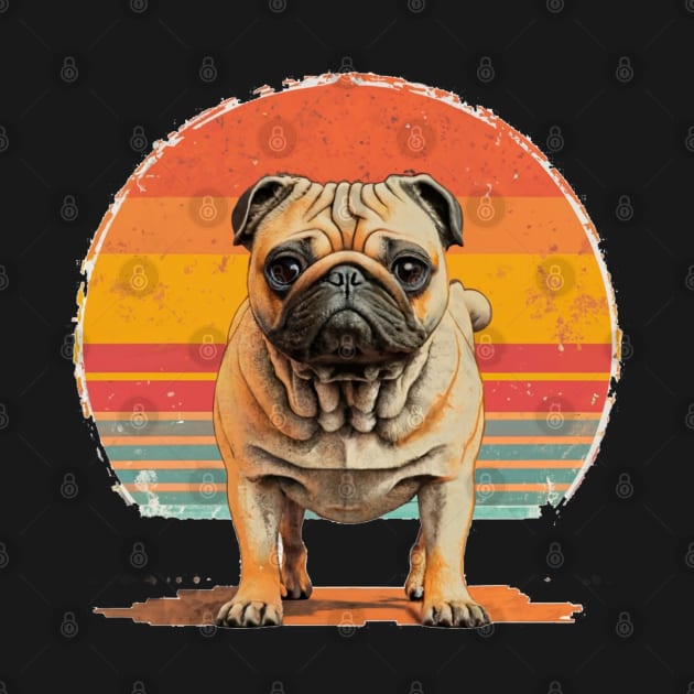 Pug vintage style by Arassa Army