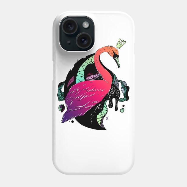 Blue Red Blend Swan Queen Phone Case by kenallouis